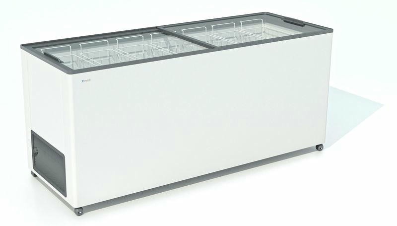 ЛАРЬ МОРОЗИЛЬНЫЙ FROSTOR F 600 С ПРЯМОЕ СТЕКЛО СЕРЫЙ (ПРОПАН) в Казахстане
