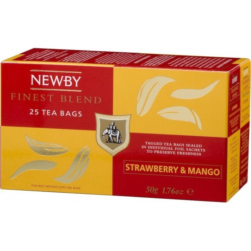 Чай черный Newby Mango & Strawberry / Манго И Клубника Пакетики для чашек (25 шт.) в Казахстане