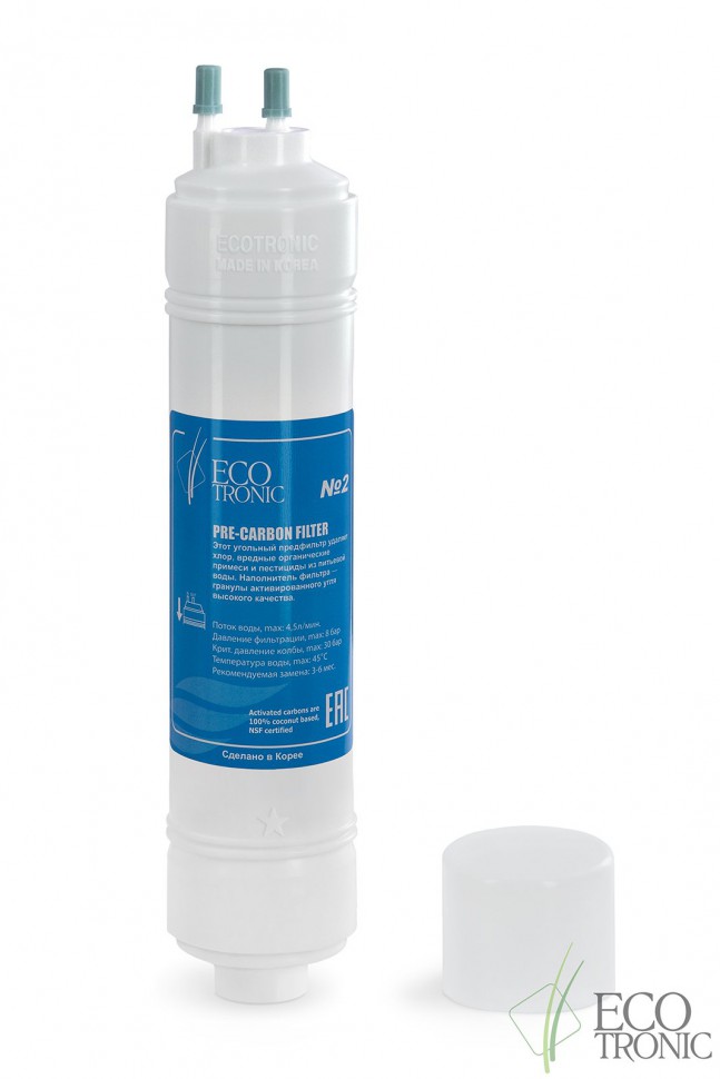 Фильтр #2 Ecotronic Pre-carbon 12” U-type (КОРОБКА 30шт.) в Казахстане