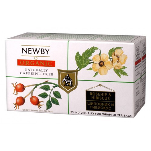 Чайный напиток Newby Rosehips & Hibiscus / Шиповник и Гибискус Пакетики для чашек (25 шт.) в Казахстане