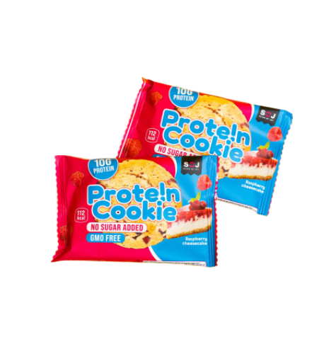 Печенье PROTEIN COOKIE SOJ cо малинового чизкейка, Zero (37г) в Казахстане