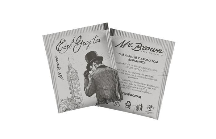 Чай пакетированный черный с бергамотом 2 гр. «Mr.Brown» (в коробке 300шт) в Казахстане