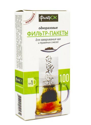 Фильтр-пакеты для заваривания чая, 100 шт в упаковке в Казахстане