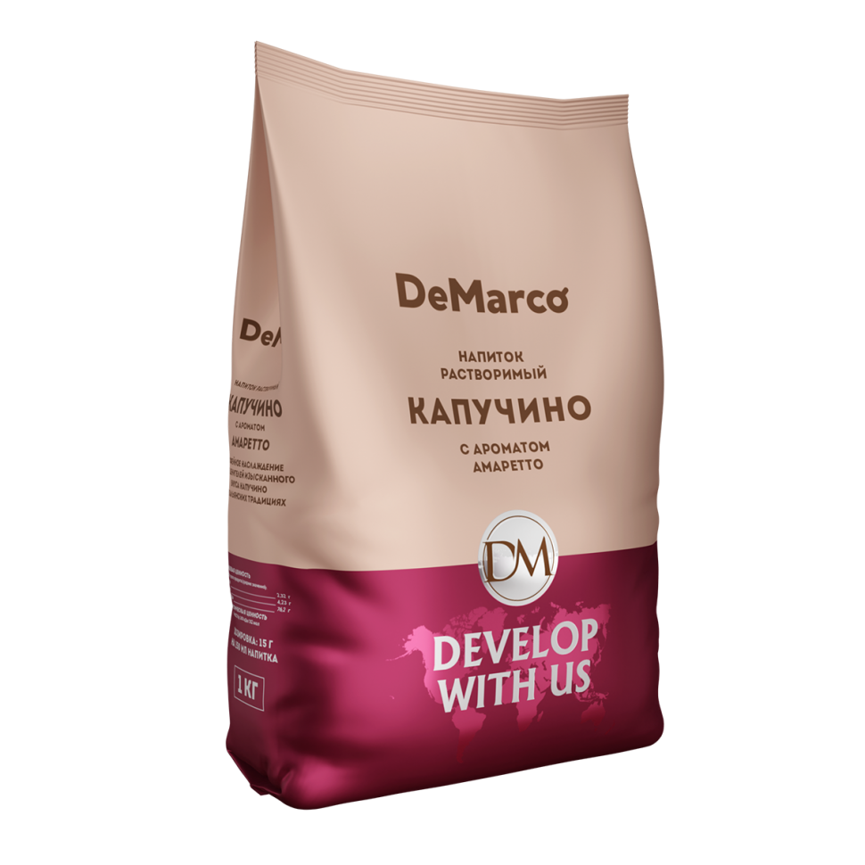 Капучино растворимый с ароматом Амаретто De Marco,1кг в Казахстане